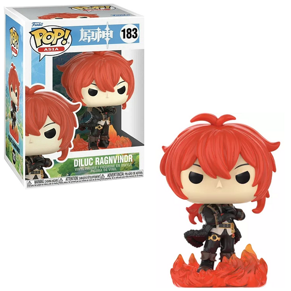 Diluc Ragnvindr #183 Funko Pop! Asia in box and out of box