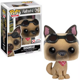 Dogmeat (Flocked) #76 Fallout Funko Pop! GameStop exclusive shown in and out of box with fuzzy finish