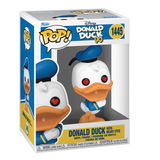 Donald Duck With Heart Eyes #1445 Funko Pop displayed inside the box, front view