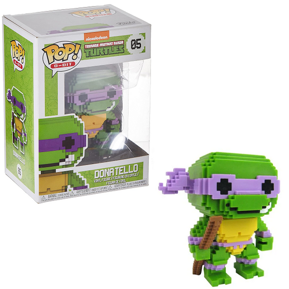 Donatello 8-Bit Funko Pop #05 full view with figure and box