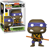 Donatello #1554 Teenage Mutant Ninja Turtles Funko Pop! TV figure shown in box and out of box.