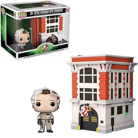 Dr Peter Venkman with Firehouse #03 - Ghostbusters Funko Pop! Town