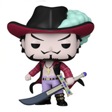 Dracule Mihawk #1521 One Piece Funko Pop Funko Exclusive figure outside the box.