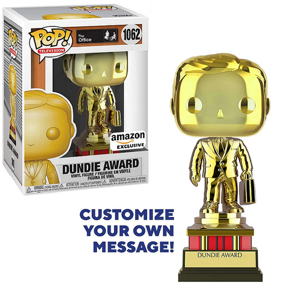 Dundie Award #1062 - The Office Funko Pop! TV [Customizable Chrome Amazon Exclusive]