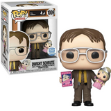 Dwight Schrute Holding Doll #1009 Funko Pop in box and out of box