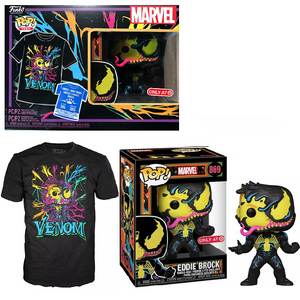 Eddie Brock #869 – Venom Collectors Box Funko Pop! & Tee [Blacklight Target Exclusive Size-L]