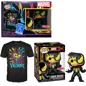 Eddie Brock #869 – Venom Collectors Box Funko Pop! & Tee [Blacklight Target Exclusive Size-XL] [Minor Box Damage]
