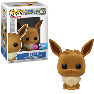 Eevee #577 - Pokemon Funko Pop! Games [Flocked 2020 WonderCon Exclusive]