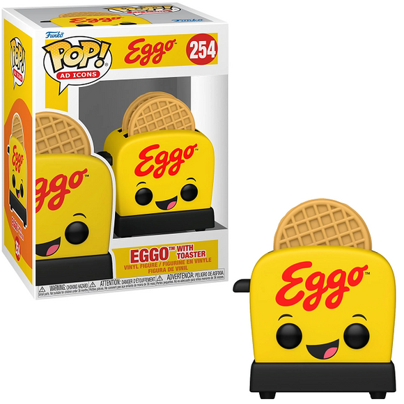 Eggo with Toaster #254 - Eggo Ad Icons Funko Pop! in box and out of box glam shot
