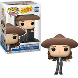 Elaine #1087 Seinfeld Funko Pop TV figure in box and out of box wearing oversized sombrero