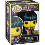 Elvira #68 40 Years Black Light Funko Pop in box