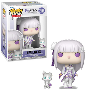 Emilia with Puck #2112 Re:Zero Funko Pop in box and out of box