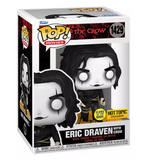 Eric Draven with Crow #1429 Funko Pop! displayed inside the box, front view