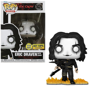 Eric Draven with Crow #1429 - The Crow Funko Pop! Movies [Gitd Hot Topic Exclusive]