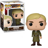 Erwin One-Armed #462 Attack on Titan Funko Pop displayed in and out of the box