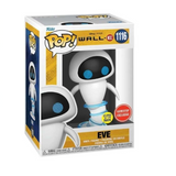 Eve #1116 WALL-E Funko Pop displayed inside the box, front view