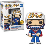 Evel Knievel wearing helmet #62 Evel Funko Pop! Icons Chase Version figure in box and out of box