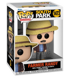 Farmer Randy #1473 South Park Funko Pop displayed in box, front view