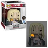 Father #1585 Funko Pop from Fullmetal Alchemist shown in and out of box – GITD Chase