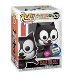 Felix the Cat Flocked Funko Pop #526 displayed inside the box