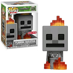 Flaming Skeleton #236 - Minecraft Funko Pop! Games [Target Exclusive]