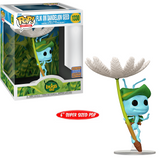 Flik on Dandelion Seed #1330 Funko Pop Deluxe shown in-box and out-of-box, front view