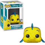 Flounder #237 Disney The Little Mermaid Funko Pop! Diamond Hot Topic Exclusive shown in box and out of box.