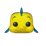 Flounder #237 Disney The Little Mermaid Funko Pop! Diamond Hot Topic Exclusive standing out of box with glitter finish.