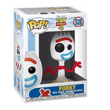 Forky #528 Toy Story 4 Funko Pop displayed inside the box, front view