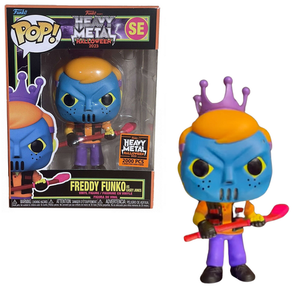 Freddy Funko As Casey Jones #SE - Heavy Metal Halloween 2023 Funko Pop! [Blacklight Lmtd 2000pcs]