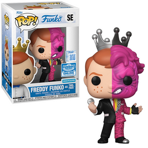 Freddy Funko as Two-Face #SE Funko Pop — in box and out of box display