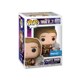 Party Thor #877 Marvel What If Funko Pop Walmart Exclusive figure in box holding Mjolnir and goblet