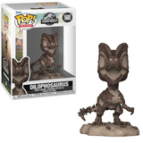 Dilophosaurus #1680 Jurassic Park Funko Pop Fossil in and out of box