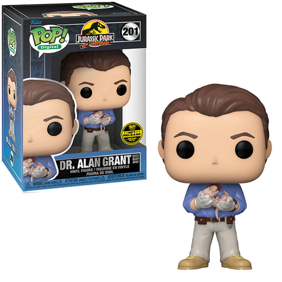 Dr. Alan Grant With Baby Dino #201 - Jurassic Park Funko Pop! [Digital Release LE 1900 Pcs]