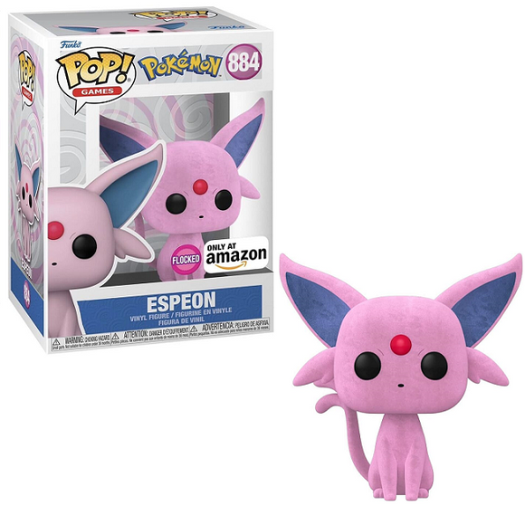 Espeon #884 - Pokémon Funko Pop! Games [Flocked Amazon Exclusive]