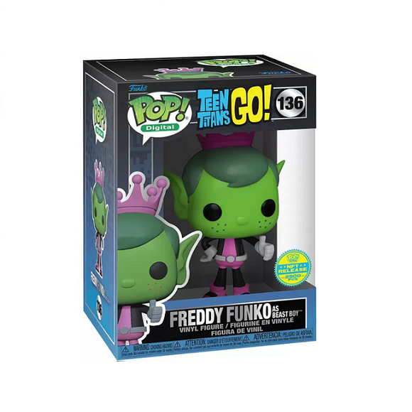 Freddy Funko As Beast Boy #136 - Teen Titans Go! Funko Pop! [Digital Release LE 2500 Pcs]