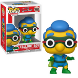 Milhouse as Fallout Boy #1655 Funko Pop The Simpsons in and out of box