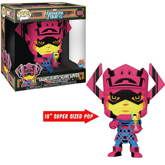 Galactus with Silver Surfer #809 - Fantastic Four Funko Pop! [10-Inch Black Light Px Exclusive]