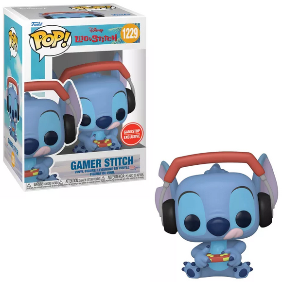 Gamer Stitch #1229 Funko Pop! in box and out of box