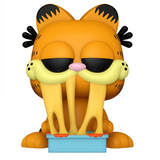 Garfield With Lasagna #39 Garfield Funko Pop! Comics figure standing out of box holding lasagna.