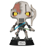 General Grievous Funko Pop #646 GameStop Exclusive displayed out of the box showing full character details