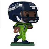 Geno Smith #255 Seahawks Funko Pop Football figure outside the box.