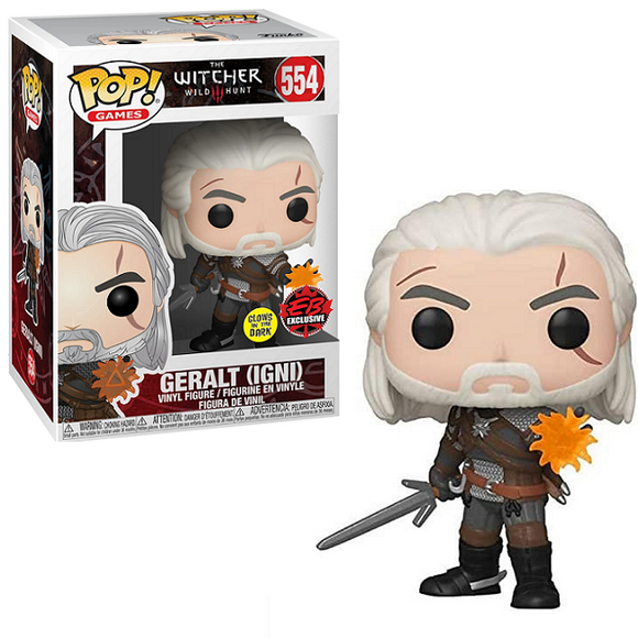 Geralt [Igni] #554 – The Witcher III Funko Pop! Games [GITD EB Exclusive]