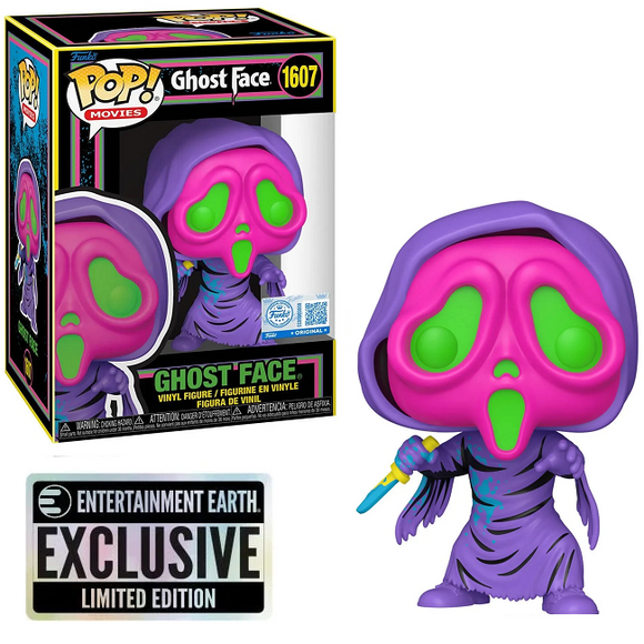 Ghost Face #1607 Funko Pop Blacklight Entertainment Earth Exclusive Vinyl Figure