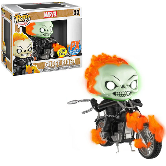Ghost Rider #33 - Marvel Funko Pop! Rides [GITD PX Exclusive]