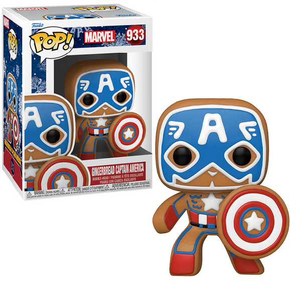 Gingerbread Captain America #933 - Marvel Funko Pop! [Holiday]
