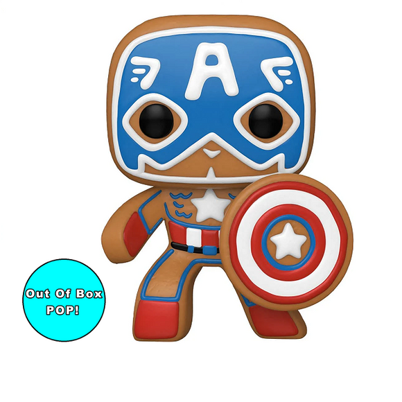 Gingerbread Captain America #933 [OOB] - Marvel Funko Pop! [Holiday]