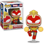 Gingerbread Captain Marvel #936 Marvel Funko Pop Holiday in box and out of box