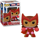 Gingerbread Scarlet Witch #940 Marvel Funko Pop in box and out of box