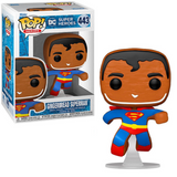 Gingerbread Superman #443 DC Super Heroes Funko Pop Holiday figure in box and out of box